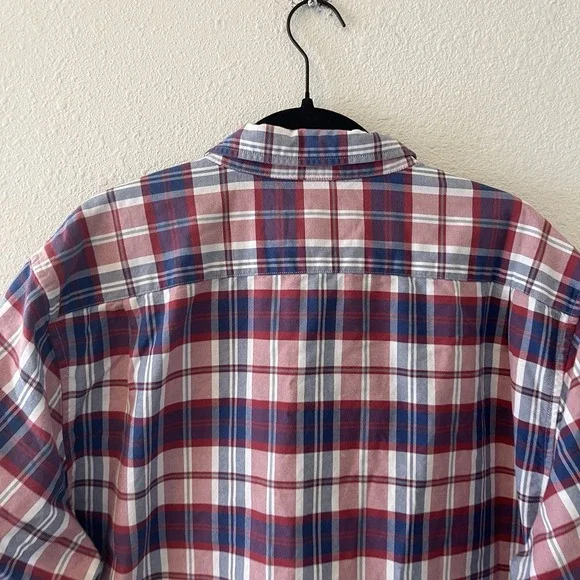 Lacoste Men's Shirt Size 45 (XL/2XL) Cotton Plaid Short Sleeve Collared Preppy - Picture 9 of 13